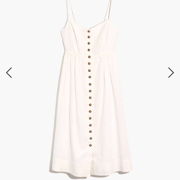 Madewell Line-blend Cami Button-Front Midi Dress - Picture 6 of 9